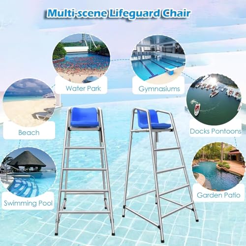 Silla de salvavidas para piscina con gancho y sombra 120 cm miniatura 7