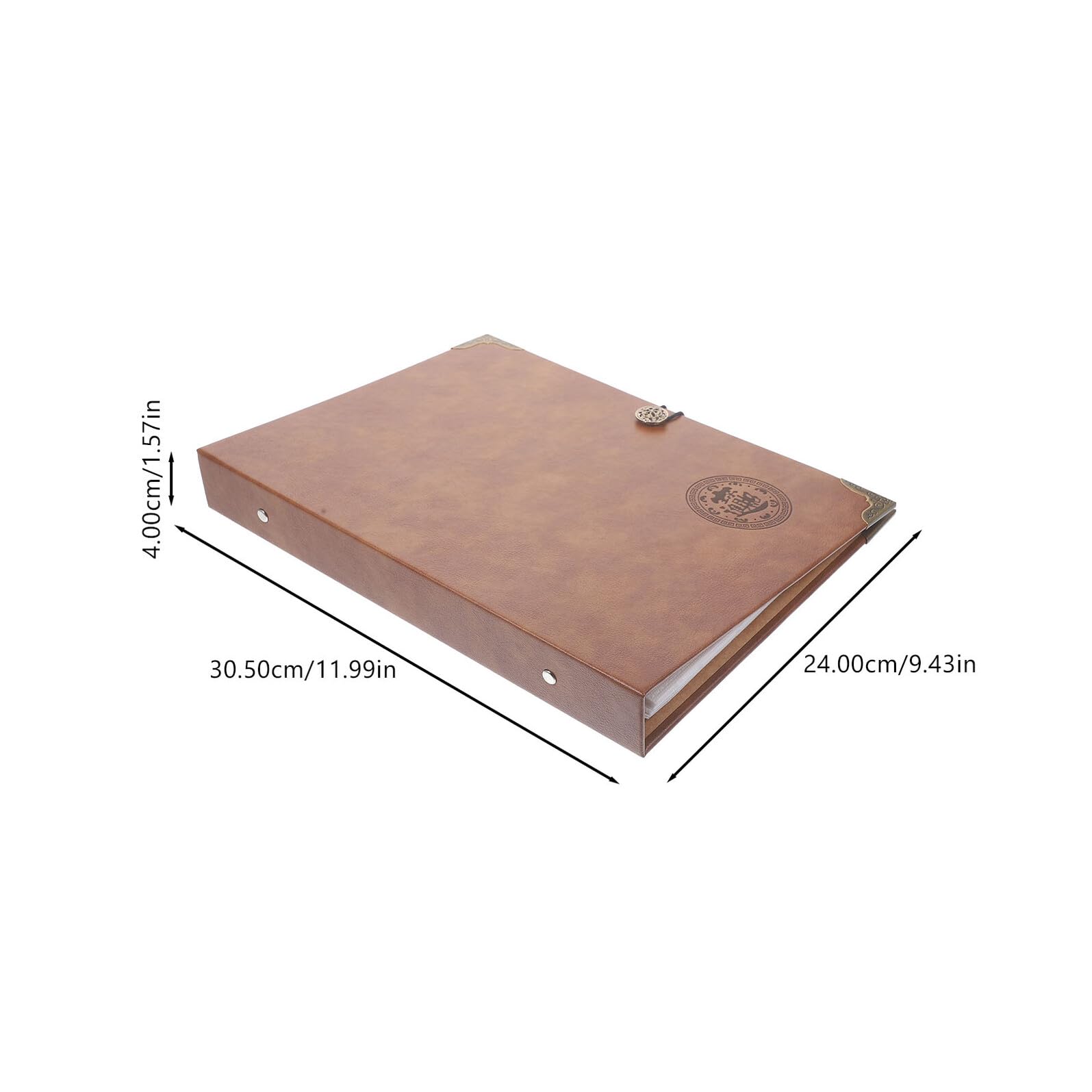 DOITOOL Münzalbum für Scheine und Münzen mit 40 Seiten Braun | 5 Münz Innenseiten, Pu Pvc Pp Edelstahl, Sortierhilfe für Sammler, Kinder Geeignet