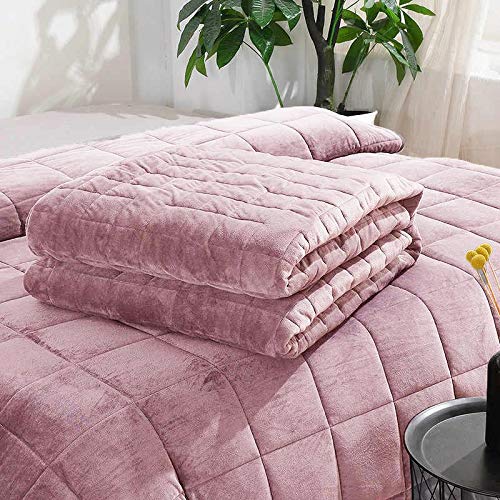 Value Comfort Home Premium Velvet Weighted Gravity Blanket Anxiety Autism Depression Sleep TherapyPink 125x180 Value Comfort Home Premium Velvet Weighted Gravity Blanket Anxiety Autism Depression Sleep TherapyPink 125x180