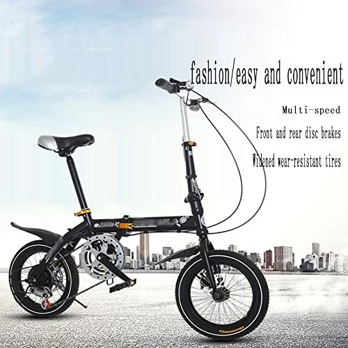 Amazon.co.jp: 16インチ折りたたみ自転車可変速度デュアルディスク
