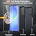 Red2Fire for Samsung Galaxy A36 A56 5G Case,[2Pcs Tempered Glass Screen Protector][Military Grade Shockproof] Non Slip Heavy Duty Full Body Protection Phone Case for A36/A56 6.7 inch 2025,Black