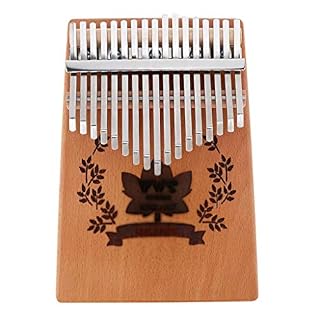 Zyj Piano Kalimba en Acajou de 17 Touches avec Instrument de Musique à Clavier Naturel avec Trou de Feuille d’érable - Les Beatles, Paul McCartney, John Lennon, RIngo Starr, George Harrison