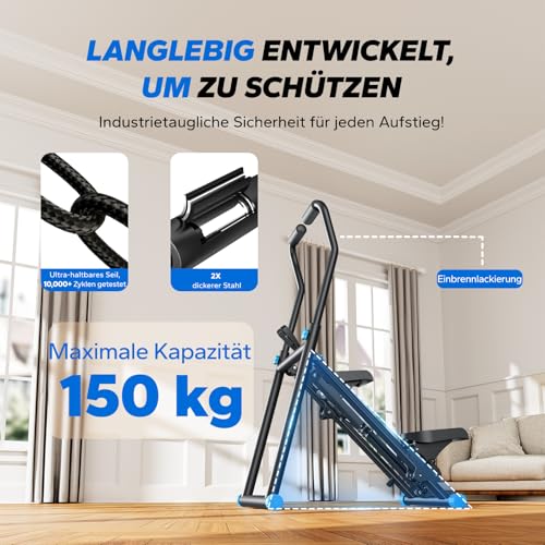 MERACH 2026 Stair Stepper Pro,Stairmaster für Zuhause mit Einstellbarem 3 Stufen Widerstand,Folding Cardio Vertical Climber Maschine Treppenmeister mit Verstellbare Lenker für Home Büro Fitnessgerät