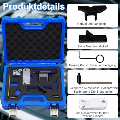 1.2 GDI PureTech Zahnriemen Werkzeug: 7tlg Motor Einstellwerkzeug Set Kompatibel mit Citroen C3-C5 Peugeot 5008-Motor Timing Tool Kit für 1.0, 1.2 Vti (VVT) Benzin, 109-2C, 109-2D, G-0109-6, 0109-2B
