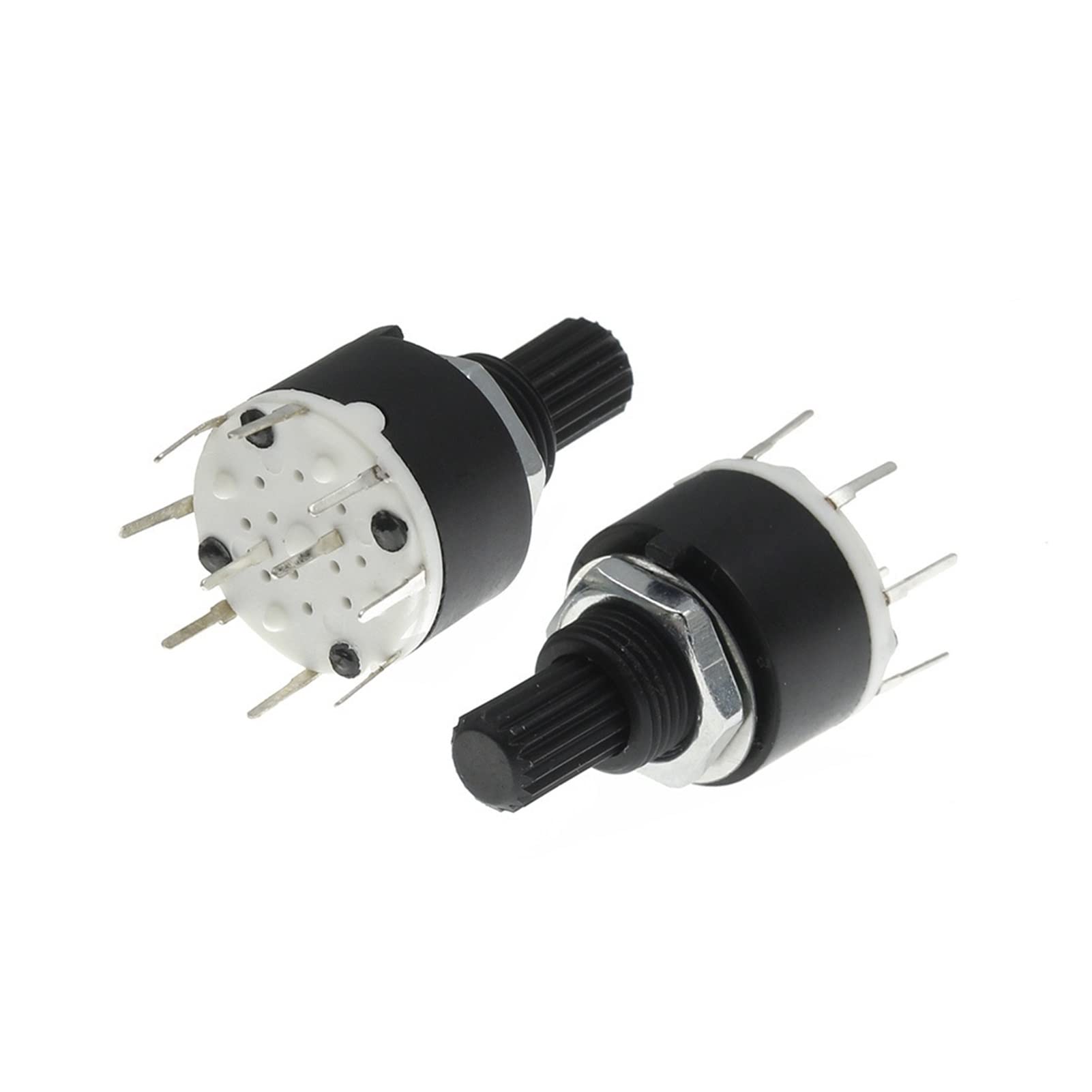 AQHYEBNSR Switch Encoder 100PCS SR16 Plastic 16MM Rotary Band 2 Pole 3 4 Position 1 5 6 8 Handle Length 15MM Axis(1 Pole 6)