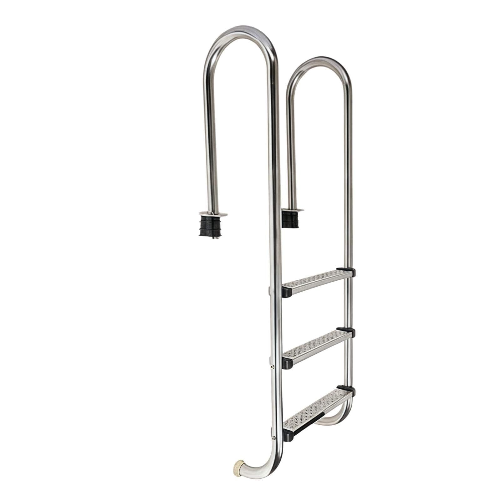 MSHGSKU Swimming Pool Ladder, 2/3/4-Step Double Handrails Stairs, Stainless Steel Step, for Inground, Indoor, Outdoor Pools