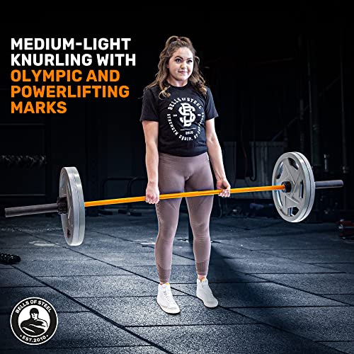 Image of Olympic Barbell [Bells of Steel] Olympic Bar for Commercial and Home Gym, Cerakote Finish Utility Bar for Powerlifting, Bodybuilding, and Strength Training, 1000lb Weight Capacity