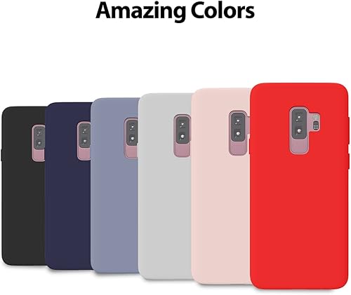 Miniatura 7 de GOOSPERY Funda de silicona líquida para Galaxy S9 Plus (2018), protección de cuerpo completo, a prueba de golpes, con forro de microfibra suave