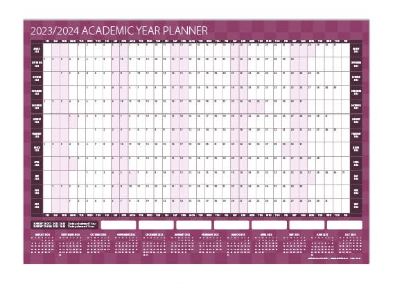 A2 / A4 2026 Wall Year Planner/Academic Year 2025/2026 Double Sided (A2 x 1 Planner)