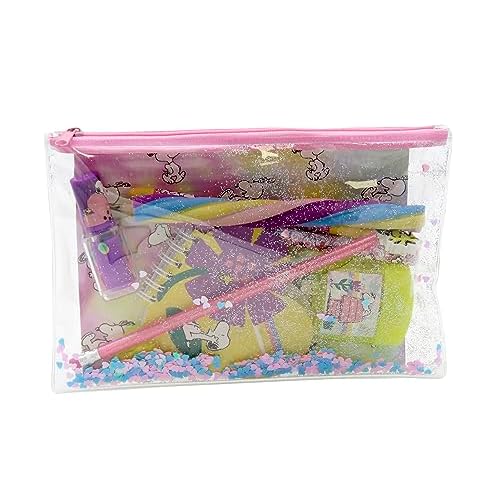 Snoopy- Set Portatodo Jumbo, Accesorios de papelería, Lápices, Estuche, Material escolar, Multicolor, Producto Oficial (CyP Brands)