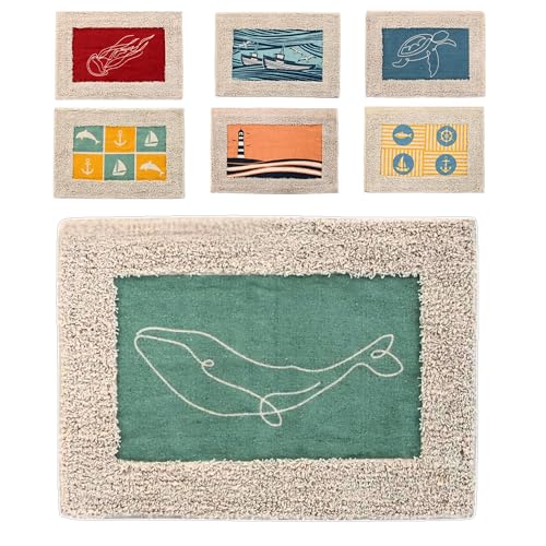 Alfombra Baño Secado Rápido, Alfombra Bañera Antideslizante, Tapete Casa De Banho, Stone Bath Mat, Alfombra Ducha, Toalla Pies Ducha, Tapete Casa De Baño Absorbente (Verde)