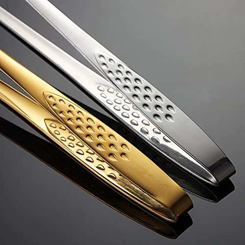 Pinza da Cucina Pinza per Alimenti in Acciaio Inossidabile Cucina Multifunzione Barbecue Insalata Pane tostato Pinza da Cucina Pinza da Portata (9 Pollici)