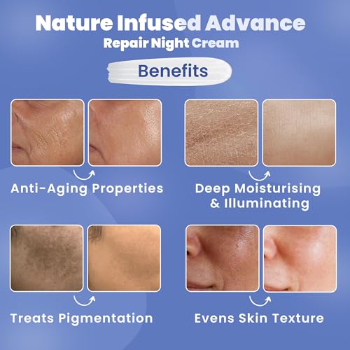 Image of WildOak Night Cream With Vitamin A for Anti-Aging, Fine Lines & Wrinkles | Dark Spots, & Blemishes | Glowing Skin | 6x Power of Saffron, Sandalwood, Licorice, Tamarind Seed, Calendula & Jojoba | 50gm