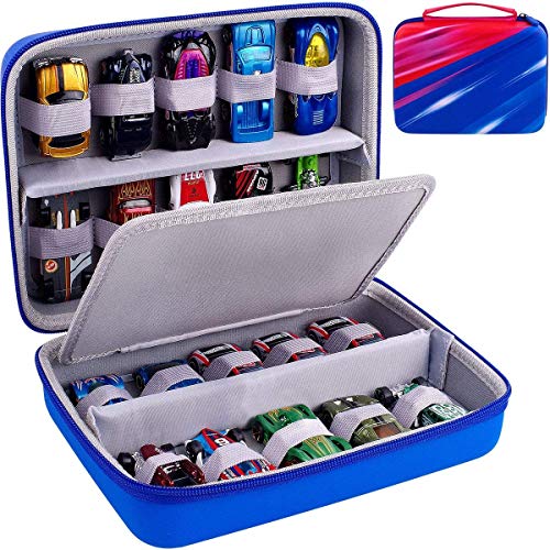 ALKOO Storage Case for Hot Wheels 20 Cars Gift Pack, 01806 900 H7045 20 Diecast Pack and Mini Toy Cars, Organizer Display Box for Hotwheels Toy Car/ Matchbox Cars Container