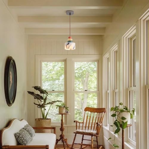 Lámpara colgante de alabastro decorativa para mesas y barras de cocina 3