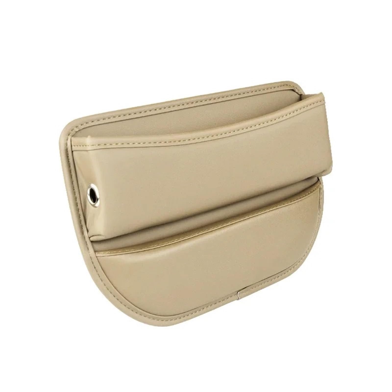 DASJKDI 1pcs Leather Car Seat Gap Organizer Multifunction Console Crevice Filler Side Storage Box Interior Pocket for car(Beige)