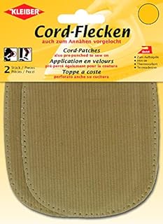 Kleiber Iron-on or sew on elbow and knee patches, Beige, 2 per pack