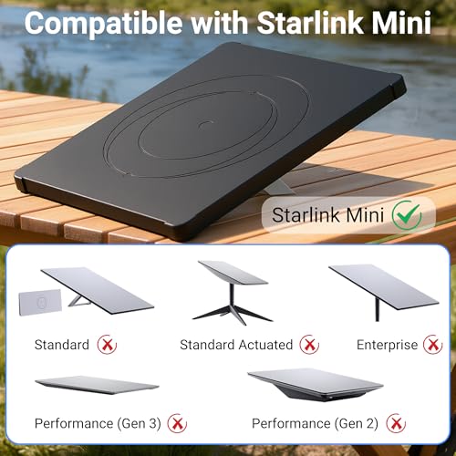 Image of DAIERTEK Starlink Mini Protector Cover - Black Silicone Cover, Waterproof & Anti-Scratch Case Accessories for Starlink Mini Satellite Dish (Fits Roof, Car, RV, Truck, Trailer)