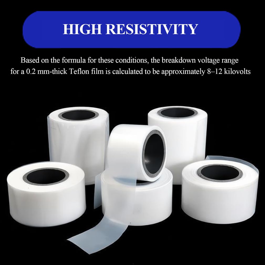 Flexible Teflon-Folienrolle mit PTFE-Schälung | 10 m lange, antihaftbeschichtete und hitzebeständige PTFE-Folie for Dichtungen und den industriellen Einsatz.