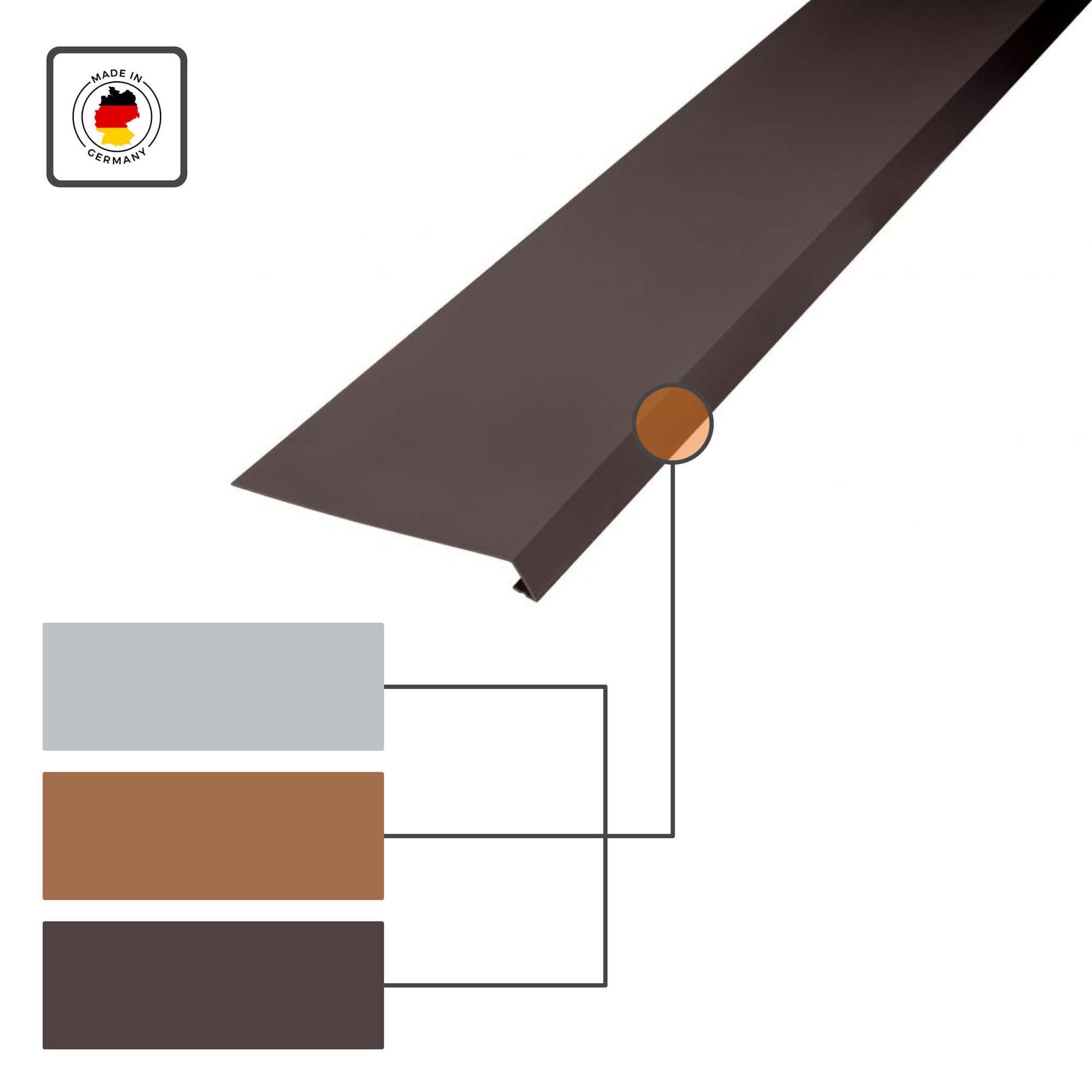INEFA Gutter Kit For Sheds NW 68 2 X 2 M Dark Brown PVC Gutters For Single Slope Roof, Made In Germany - View #13