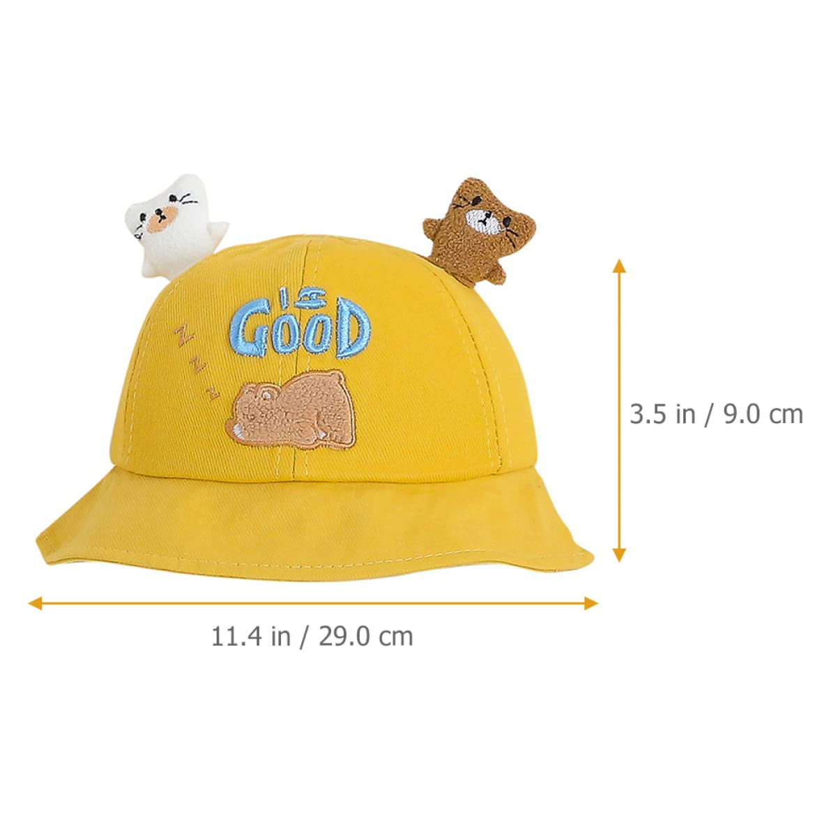 SHERCHPRY Cappello da per Cappello da Sole per Ragazze Cappelli da Bambina Cappelli per Ragazzi Cappello per Cappello da Ragazzo Cotone Yellow