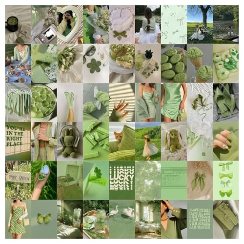 Sage Green Aesthetic Wall Collage Kit – Coquette, Cottagecore & S...