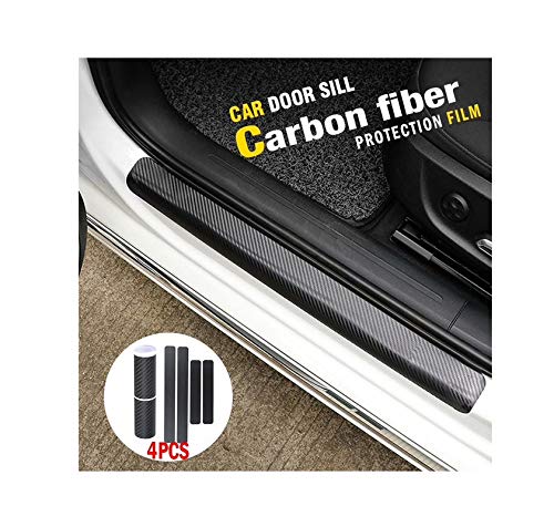 GenericElectronica Car Door Sill Scuff Protector | Welcome Pedal Guard | Anti-Kick Scratch for Cars Doors (Carbon Fibre 4PCs Sticker) ( ) | Carbon Fibre