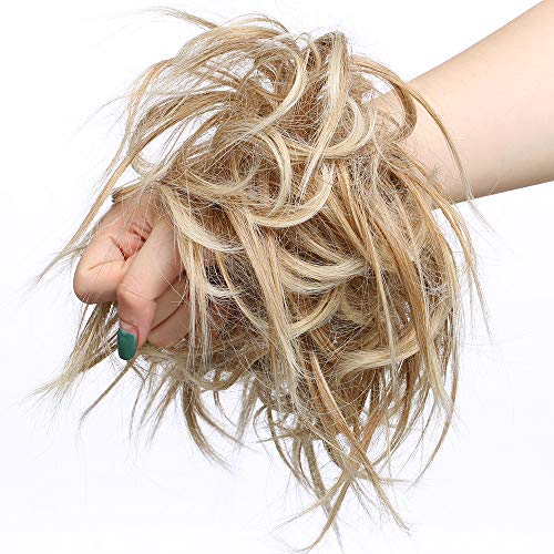 SEGO Moños Postizos Voluminosos Rizados Pelo Sintético Como Natural [Castaño Café a...