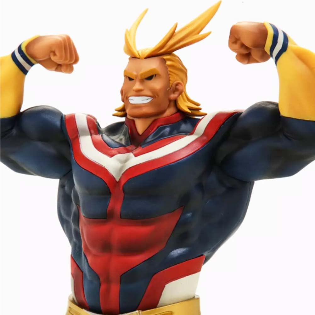 MHA Anime ALL MIGHT Figura de personaje de acción ALL-MIGHT estatua de personaje de acción modelo de anime, figura de acción de anime, adornos de escritorio coleccionables, 28 cm