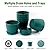 UOUZ Plant Pots Bulk, 6 Pack Plastic Planters with Drainage Holes and Saucers for Indoor Outdoor House Plants and Flowers