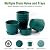 UOUZ Plant Pots Bulk, 6 Pack Plastic Planters with Drainage Holes and Saucers for Indoor Outdoor House Plants and Flowers