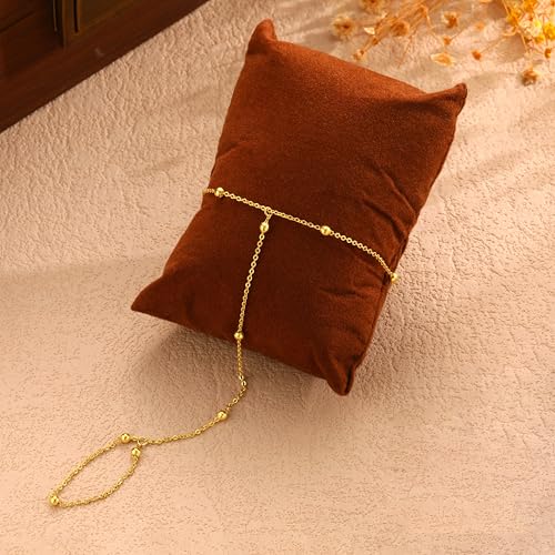 Bracelet for Women - Dainty Stack Bracelets Trendy Adjustable 14K Gold Plated Thin Paperclip Bead Box Satellite Figaro Cuban Link Chain Bracelet Set for Women Waterproof Jewelry Gift