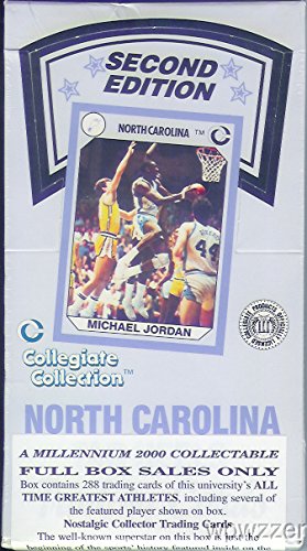 north carolina trading cards first edition Amazon.com: Vintage 1990 Collegiate Collection UNC University of North  Carolina Wax Box with 36 Packs and A Total of 288 Cards and Multiple  Michael Jordan UNC Rookie Cards : Sports & Outdoors