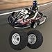 Bestauto ATV Go Kart Tires and Rims 145x70-6 Inch Golf Cart Tires 90CC Go Kart Buggy ATV Mini-bikes Quad Bike Tires and Wheels HUB- 3-hole Set of 4