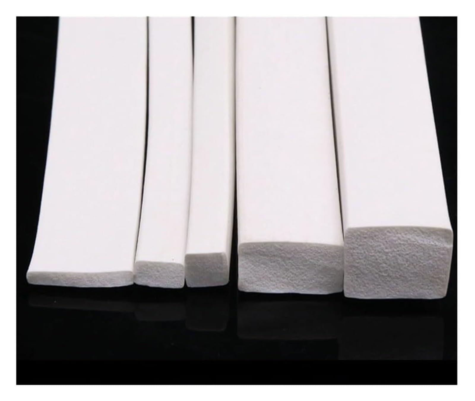 Zxffhdhjh 10X10mm Silicone Rubber Sponge Strip， 1Meter Square Silicone Sponge Strip, 4×4Mm-30×30Mm White Foamed Rubber Doors Windows Gasket Trim Seal(10X10mm)