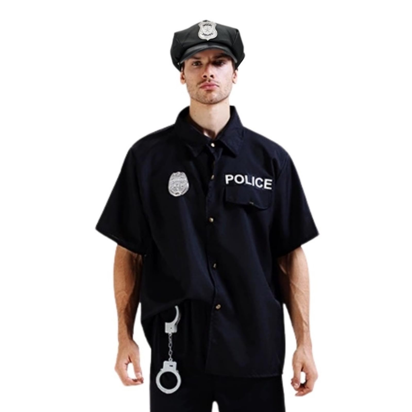 Amazon.co.jp: [APOSITV] ポリス コスプレ メンズ 警察官 黒