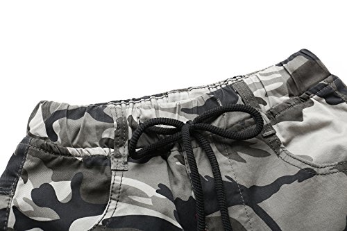 Loktarc Boys Camo Pants Kids Pull On Drawstring Youth Camouflage Cargo Joggers Grey Size 160/12-13 Years #TOP2