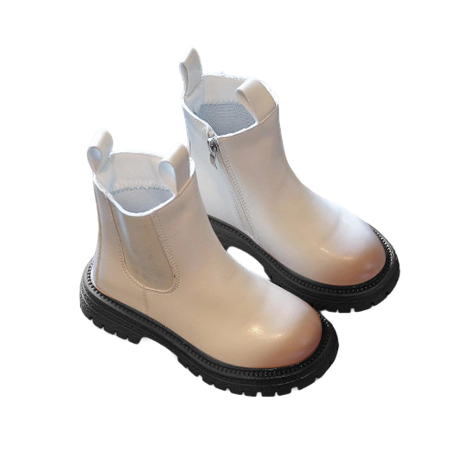 Botines para mujer con cadena de perlas estilo británico 8
