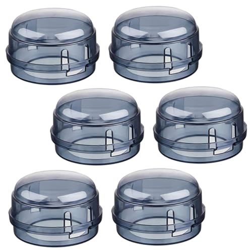 HEMOTON 6pcs Gas Knob Protective Covers Safety Stove Covers for Gas Burners Stove Safety Caps Childproof Easy to Open