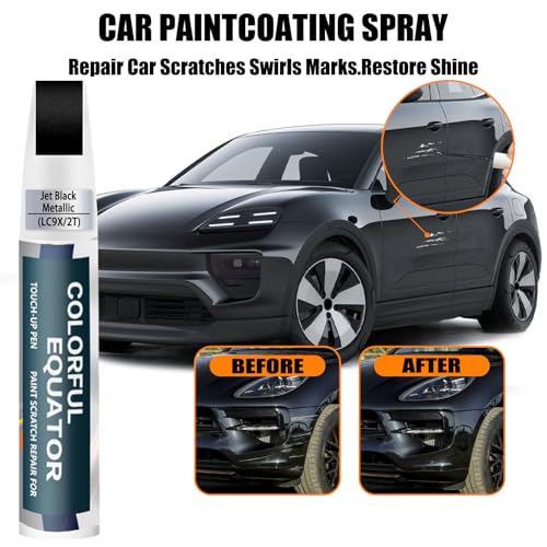 Image of Car Touch up Paint(LC9X /2T Jet Black Metallic) Compatible with Toyota /Porsche, Car Paint Pen Scratch Repair Two-In-One Touch Up Paint, Premium Car Scratch Remover for Deep Scratches
