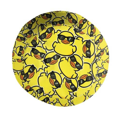 Image of Funny Duck Bucket Hat Fisherman Hat Beach Travel Sun Hat Outdoor Cap for Unisex Men Women