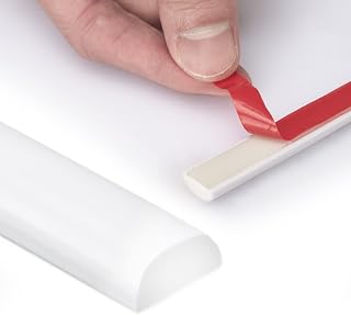 Art3dwallpanels 10FT Flexible Peel & Stick Backsplash Trim Molding - Self-Adhesive Edge Trim for Tiles & Corners, White 120x0.47x0.2in