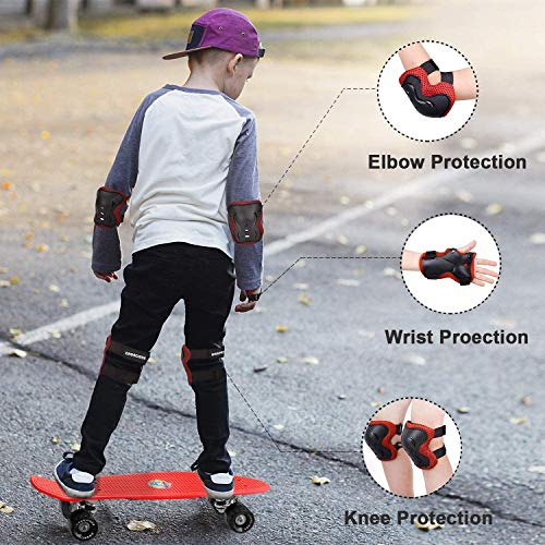 image for Valleycomfy Youth Kids Knee Pad Elbow Pads Wrist Guards Protective Gea