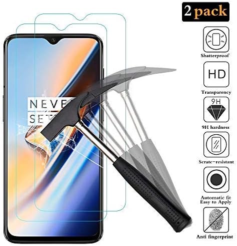 ANKENGS [2 Pack] Oneplus 6T Screen Protector, Oneplus 6T Premium Tempered Glass Screen Protector, [Full Coverage] [Bubble Free] [2.5D] [9H] Screen Protector for Oneplus 6T/OPPO F9 (6.4")