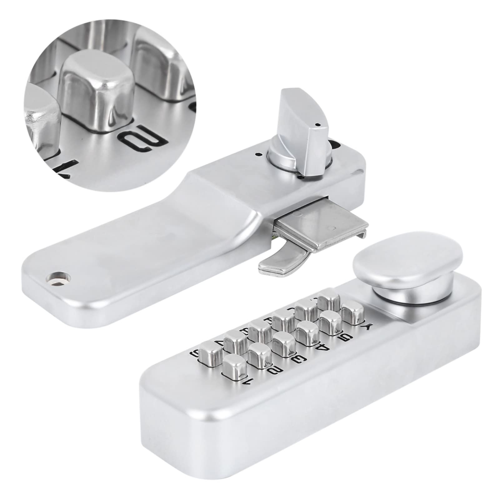 Zinc Alloy Lock Sliding Door Lock,Passsword Lock Mechanical Code,1‑11 Digits Mechanical Combination Lock Sliding Door Keyless Access for Kitchen Balcony - Image 3