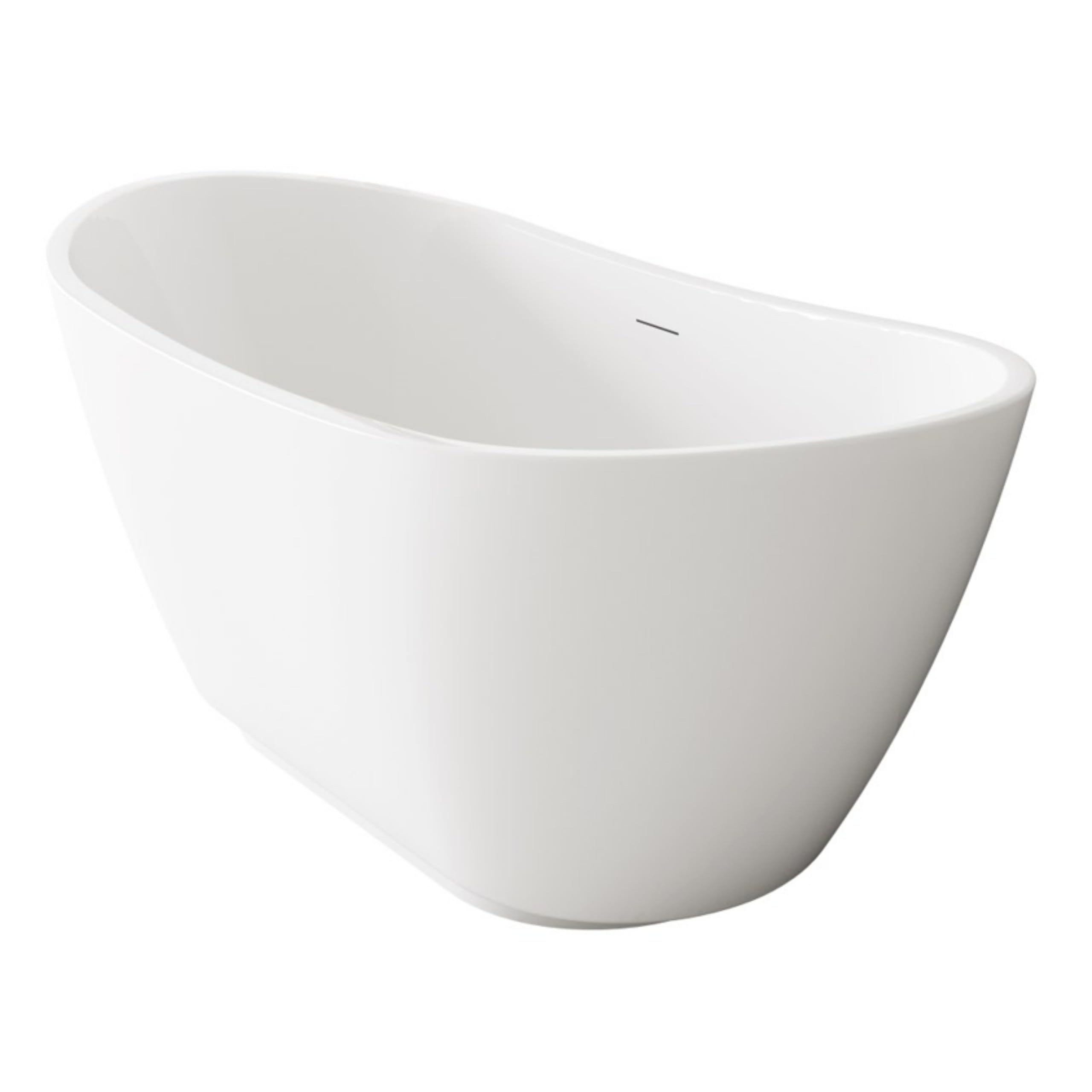 PARMA Bañera independiente acrílica blanca 170 x 72 x 66 cm