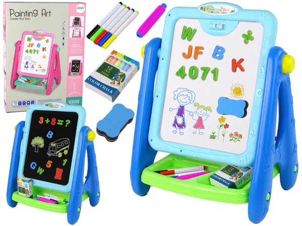 PLUSPOINT Double-Sided Magnetic Drawing Board for Kids - Reversible Whiteboard & Blackboard with Teaching Supplies and Painting Accessories - Perfect Back to School Gift for Boys and Girls (B0CGZTWLYH) Amazon Price History, Amazon Price Tracker