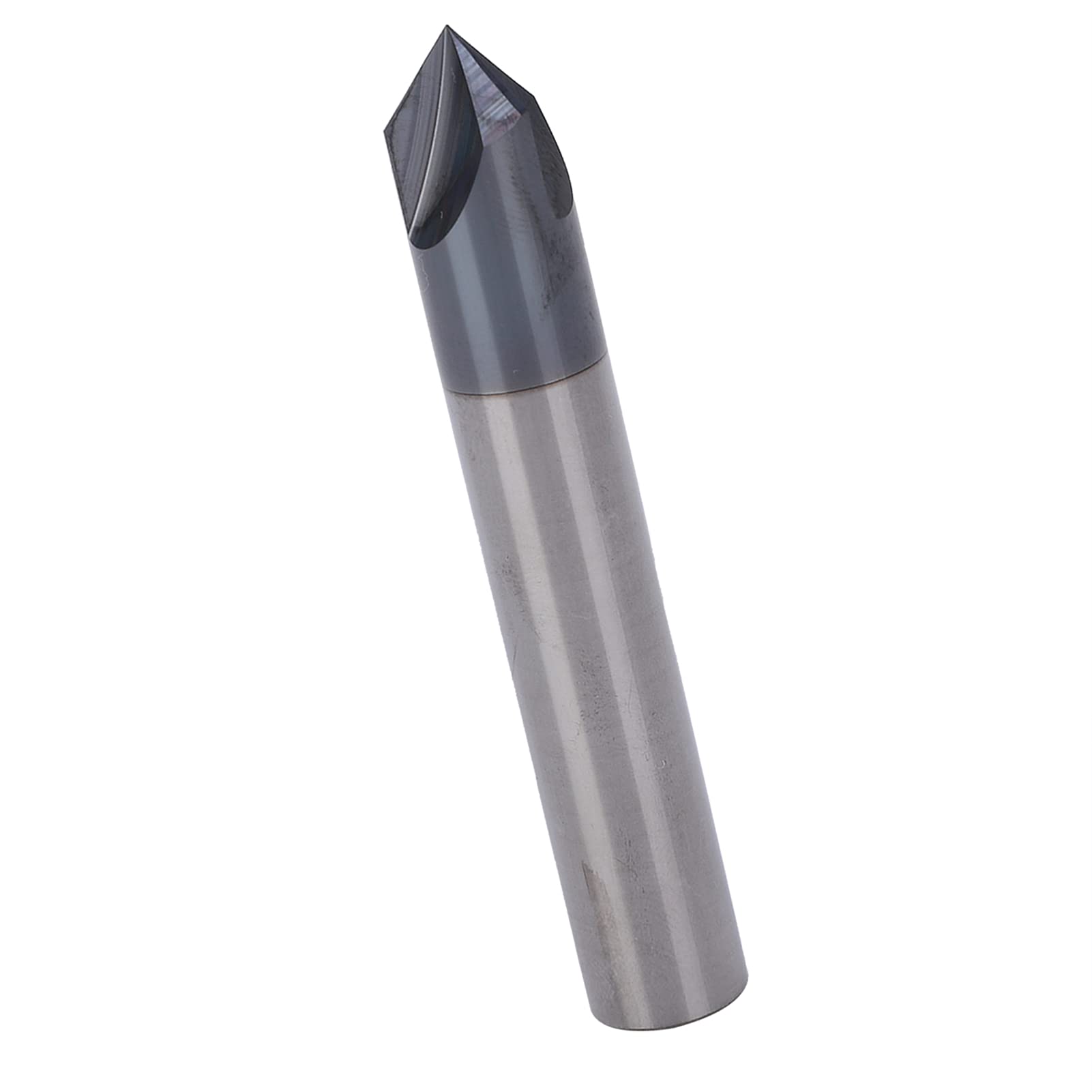 Chamfer End Mill 3 Flute 90° Tungsten Steel Cutter Bit Polishing Carving Tool for CNC (D10*90°*75L)