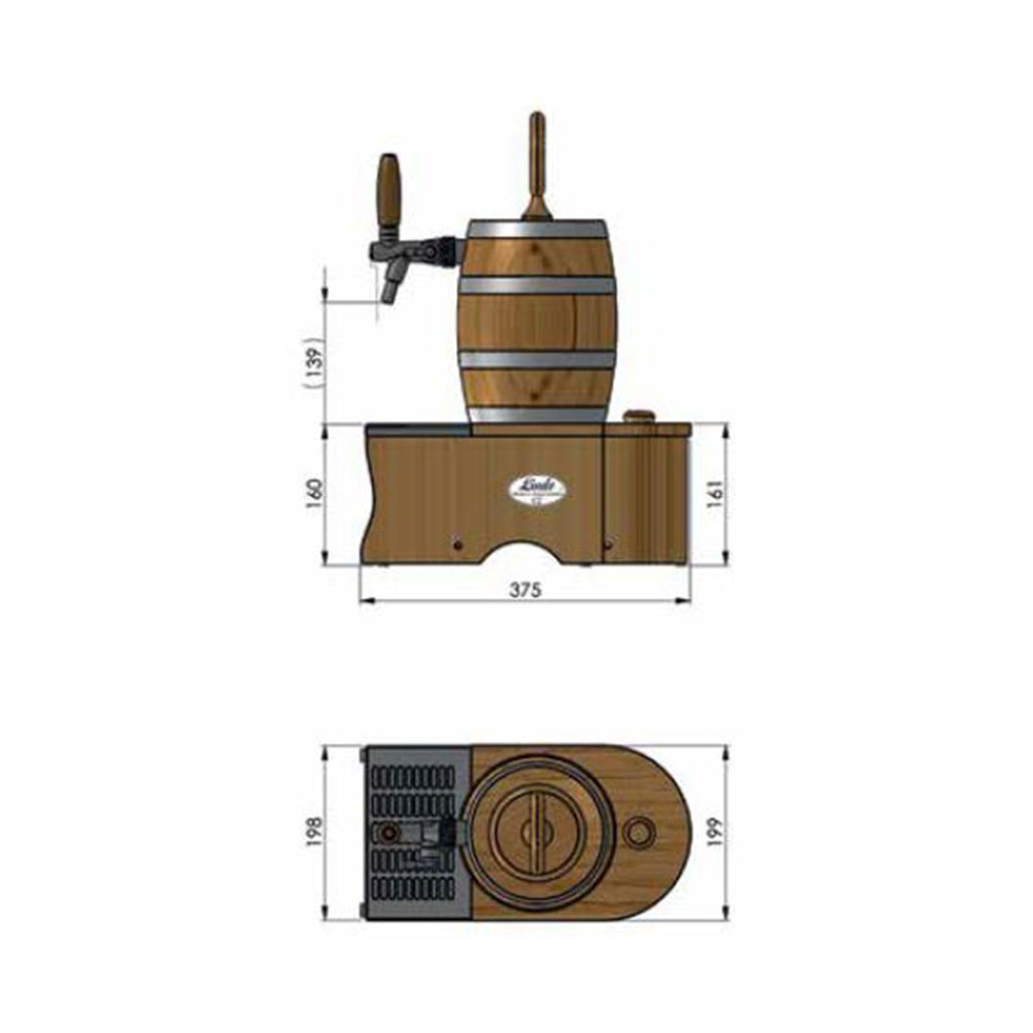 Bier zapfanlagen gekühlt, durchlaufkühler Bier, Soudek 20, trockenkühlgerät bierzapfanlage mit kühlung, 1-leitig, 20 Liter/h für den perfekten Biergenuss, Green Line