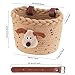 TusaMer Kids Bike Basket, Sturdy Cotton Rope Basket with Adorable Puppy Decor for Girls Boys Bicycles, Scooters & Balance Bikes, Easy Install Sporting_Goods..